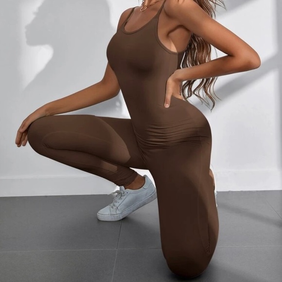 NWT Coffee Brown Jumpsuit